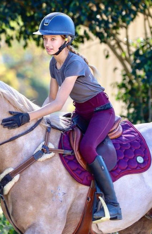 BARE Luxe Sport Saddle Pad - Jump Cut - Ruby